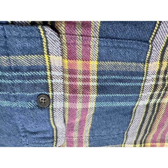 Patagonia Shirt Womans Size Small Blue Plaid Long Sleeve Button Down Flannel Fit - Picture 5 of 11